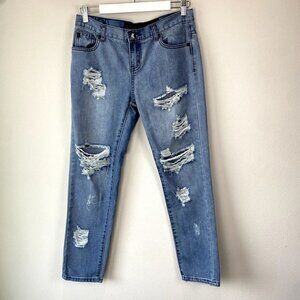 One Teaspoon Mid Rise Distressed Jeans 27